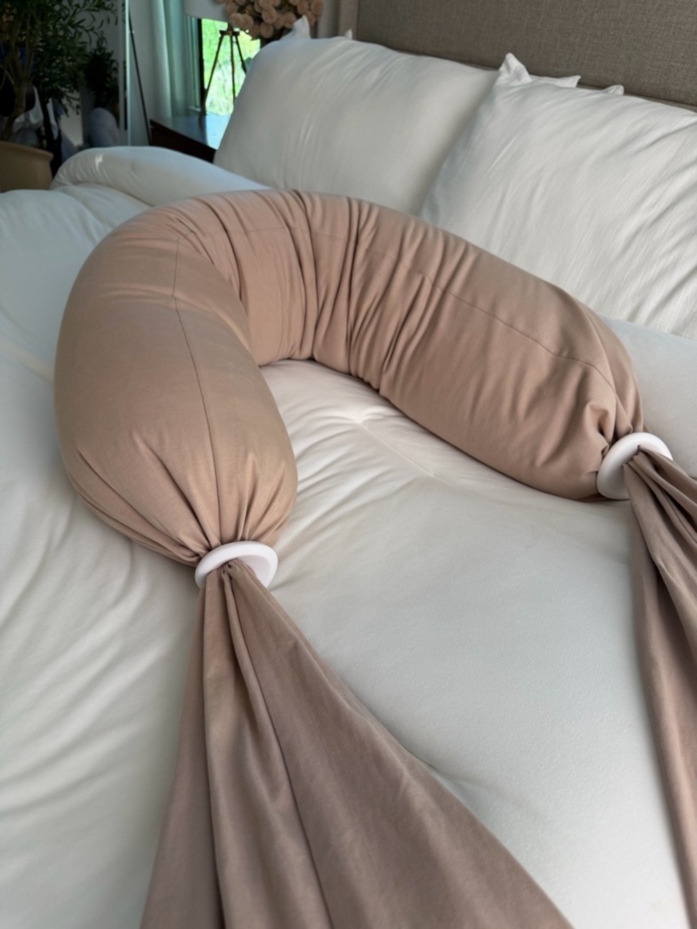 Neutral Taupe Body Pillow Nursing & Maternity Support Pillow